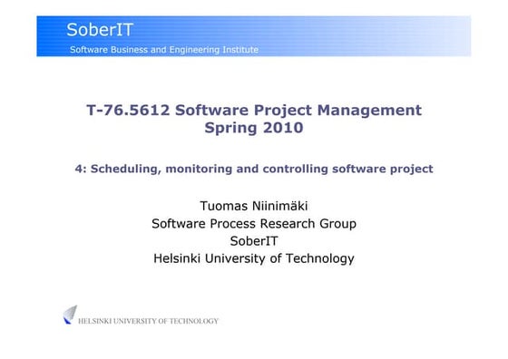 4 Scheduling Monitoring