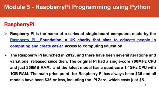 5 IOT MODULE 5 RaspberryPi Programming using Python.pdf