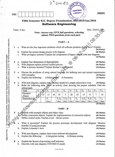 5th Semester (Dec-2015; Jan-2016) Computer Science and Information Science En...