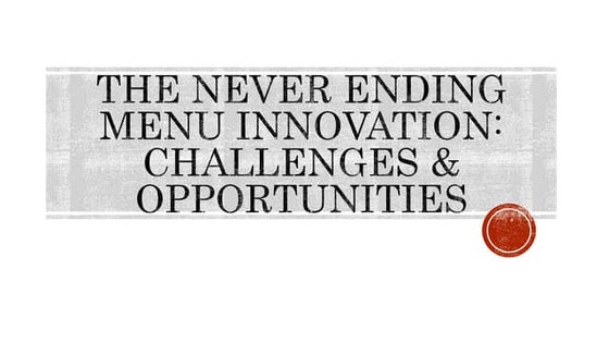 The Business of F&B Innovation - Chef Steven Carl