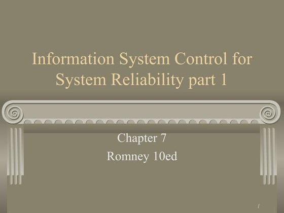 6 8-1 sasia information system control for system reliability