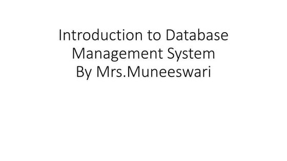 Dbms introduction about data models,data
