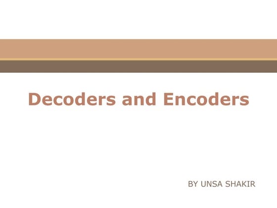  decoder and encoder