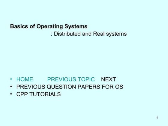 7 distributed and real systems