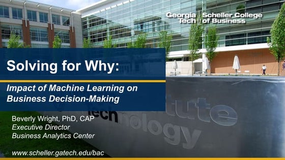 Beverly Wright, Executive Director, Business Analytics Center, Georgia Instit...