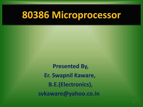 Advanced Microprocessors By Er. Swapnil Kaware