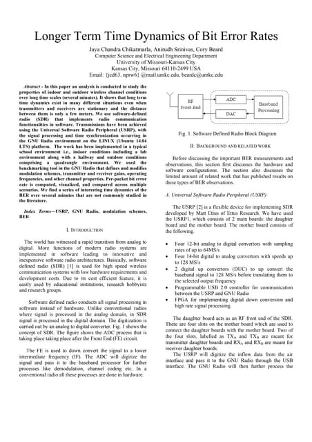 UMKC Dynamics of BER smaller