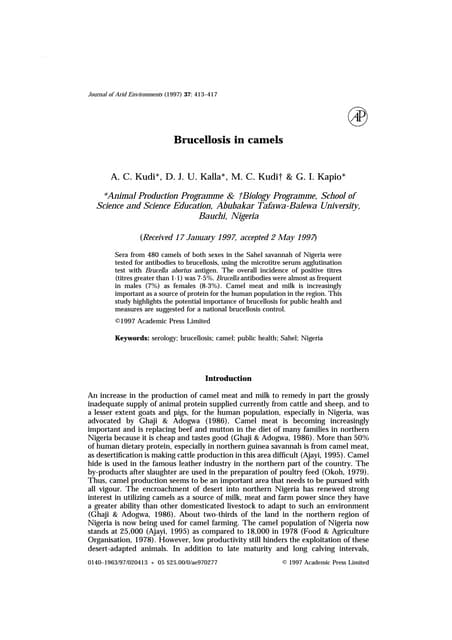 BRUCELOSIS KUDI ET AL 1997