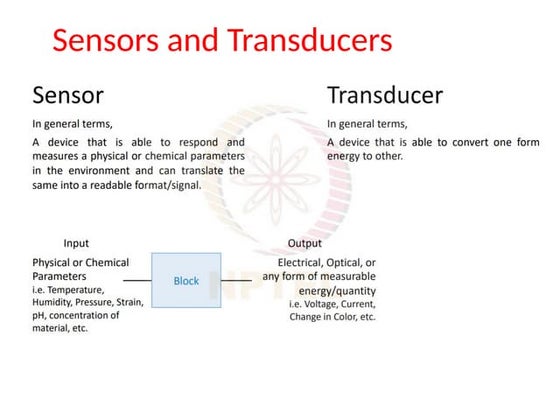 Introduction to sensors and transducerss