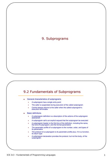 9 subprograms