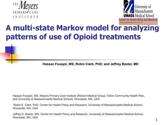 A Multi State Markov Model for Analyzing Patterns of Use of Opiod Treatments ...