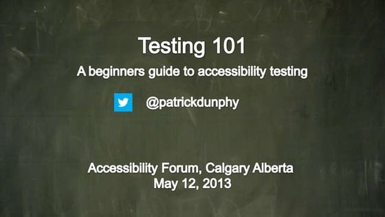 Accessibility Testing 101