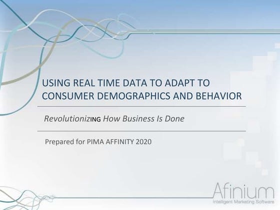 Afinium PIMA Presentation July 2015 in Stowe, Vermont