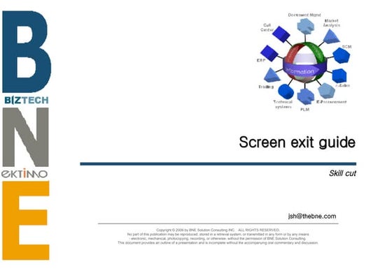 Abap Screen Exit guide