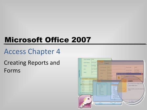 Access Ch4   Creating Reports And Forms (Jy)