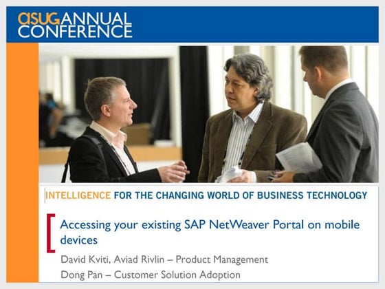 Accessing Your Existing SAP NetWeaver Portal on Mobile Device