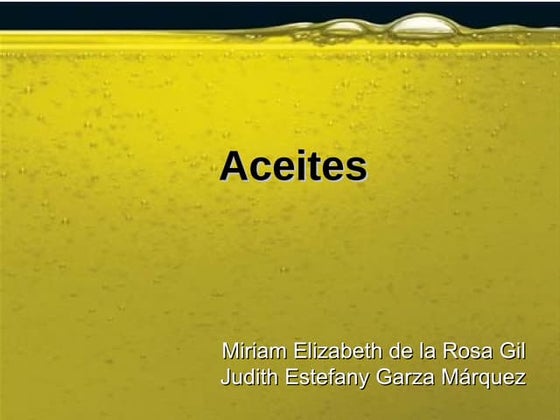 Aceites Vegetales