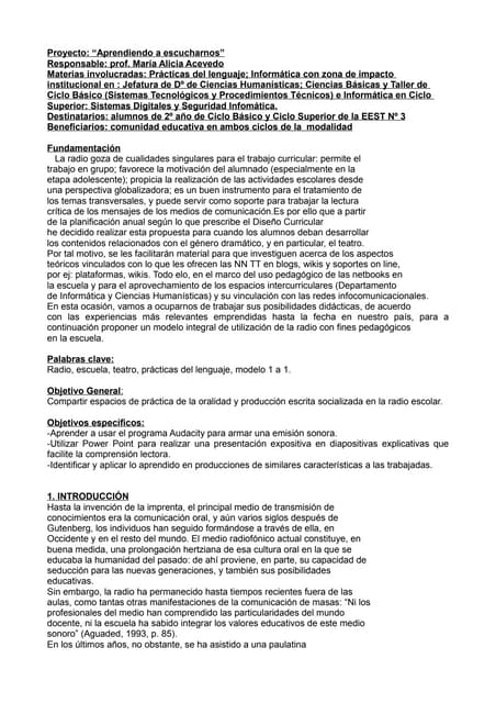 Acevedo maría tp mi proyecto de radio y teatro con presentaciones visuales