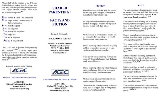 SHARED PARENTING FACTS AND FICTION