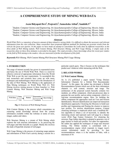A comprehensive study of mining web data
