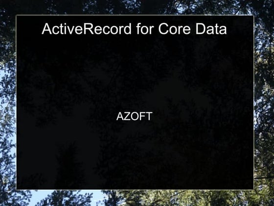 Active Record for CoreData