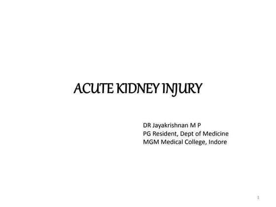 Acute kidney injury