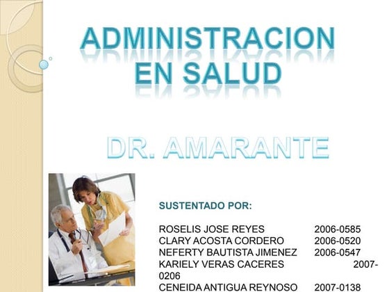 Administracion en salud
