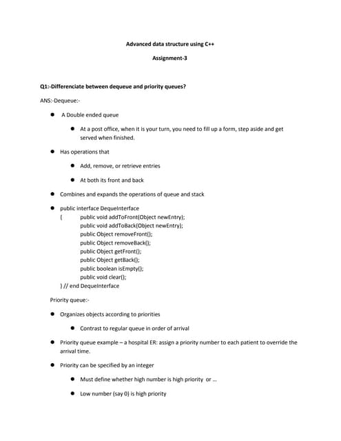 Advanced data structures using c++ 3