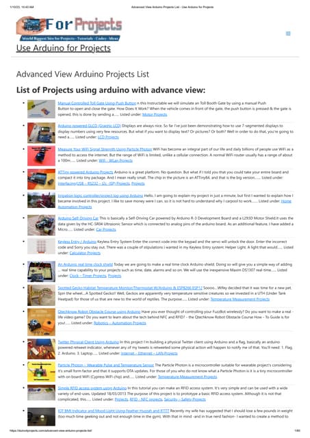 Advanced View Arduino Projects List - Use Arduino for Projects.pdf