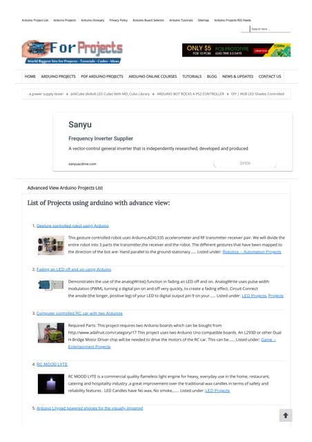 Advanced view arduino projects list  use arduino for projects 2