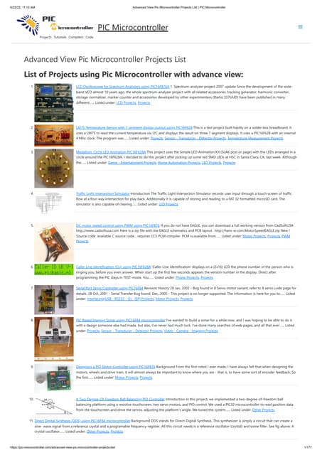 Advanced View Pic Microcontroller Projects List _ PIC Microcontroller.pdf