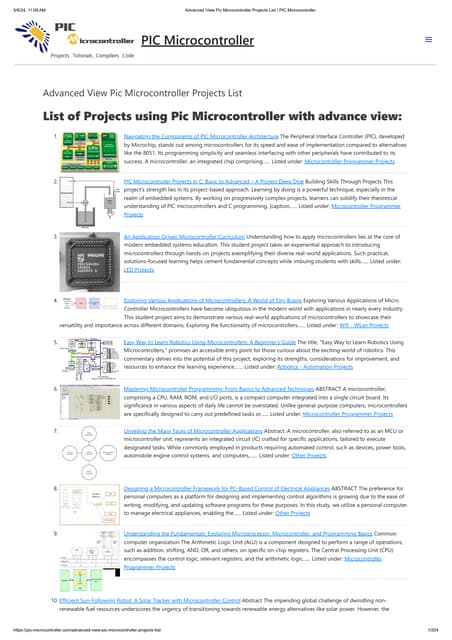 Advanced View Pic Microcontroller Projects List _ PIC Microcontroller.pdf