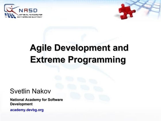 Agile Methodologies And Extreme Programming - Svetlin Nakov
