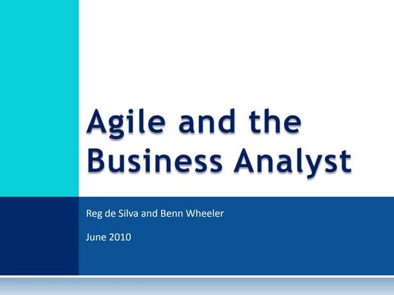 Agile and the BA
