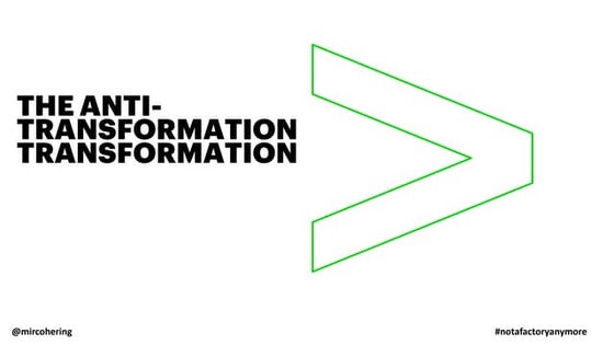 Agile Australia - The anti-transformation transformation