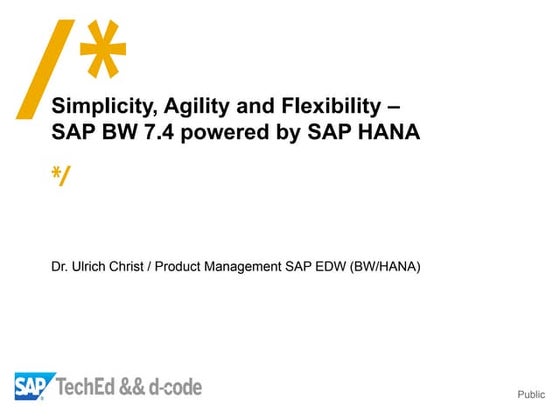 Agility in the BW environment (sitNL)