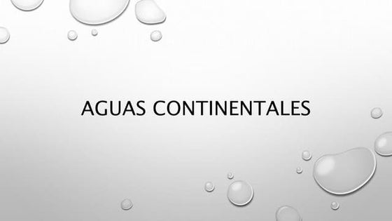 Aguas continentales