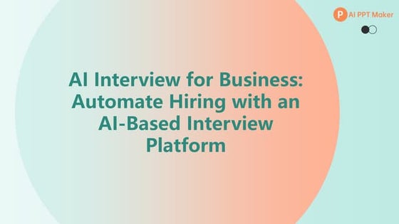 AI Interview for Business Automate Hiring with an AI-Based Interview Platform...