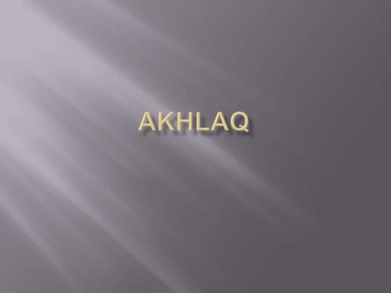 Akhlaq