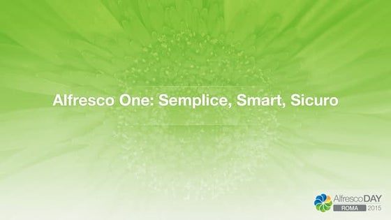 Alfresco Day Roma 2015: Alfresco One