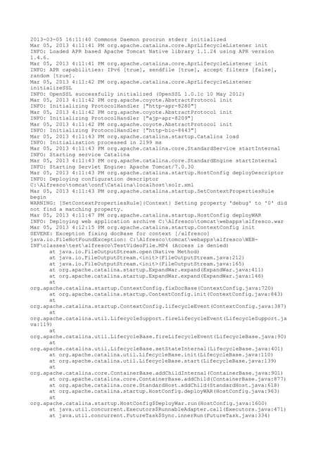 Alfrescotomcat stderr.2013-03-05