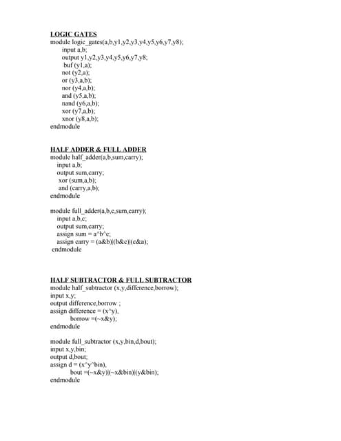 All VLSI programs