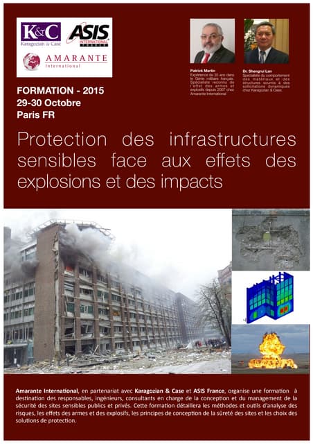 Détails, programme et inscription Formation protection infrastructures blast ...