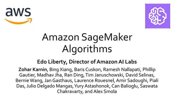 Amazon sage maker infinitely scalable machine learning algorithms