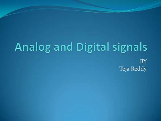 Analog and digital signals