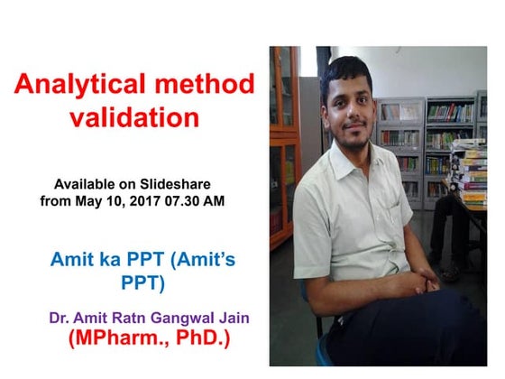 Analytical method validation 