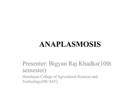 Anaplasmosis