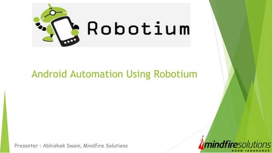 Android Automation Using Robotium
