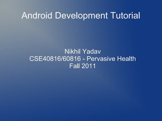 Android tutorial