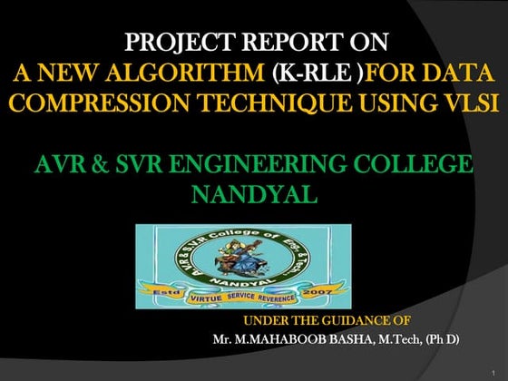 A new algorithm for data compression technique using vlsi